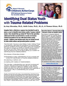Identifying Dual Status Youth with Trauma-Related Problems IMG
