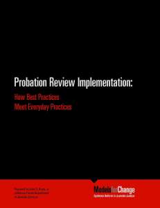 Probation Review Implementation How Best Practices Meet Everyday Practices RFKNRCJJ