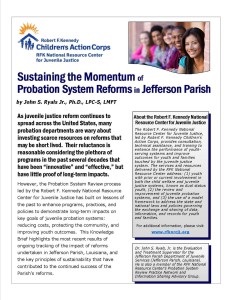 Sustaining the Momentum of Probation System Reform in Jefferson Parish Cover